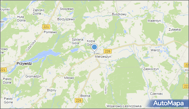 mapa Mierzeszyn, Mierzeszyn na mapie Targeo